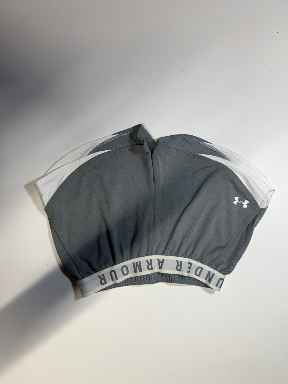 Under Armour Charcoal Gray & White Athletic Sports Shorts